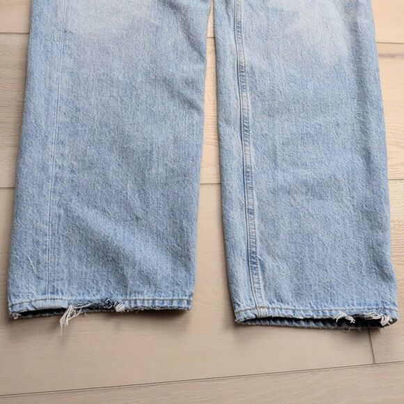 Agolde Criss Cross Jeans Womens 27 Blue Light Wash Denim Button Fly USA - Picture 14 of 15